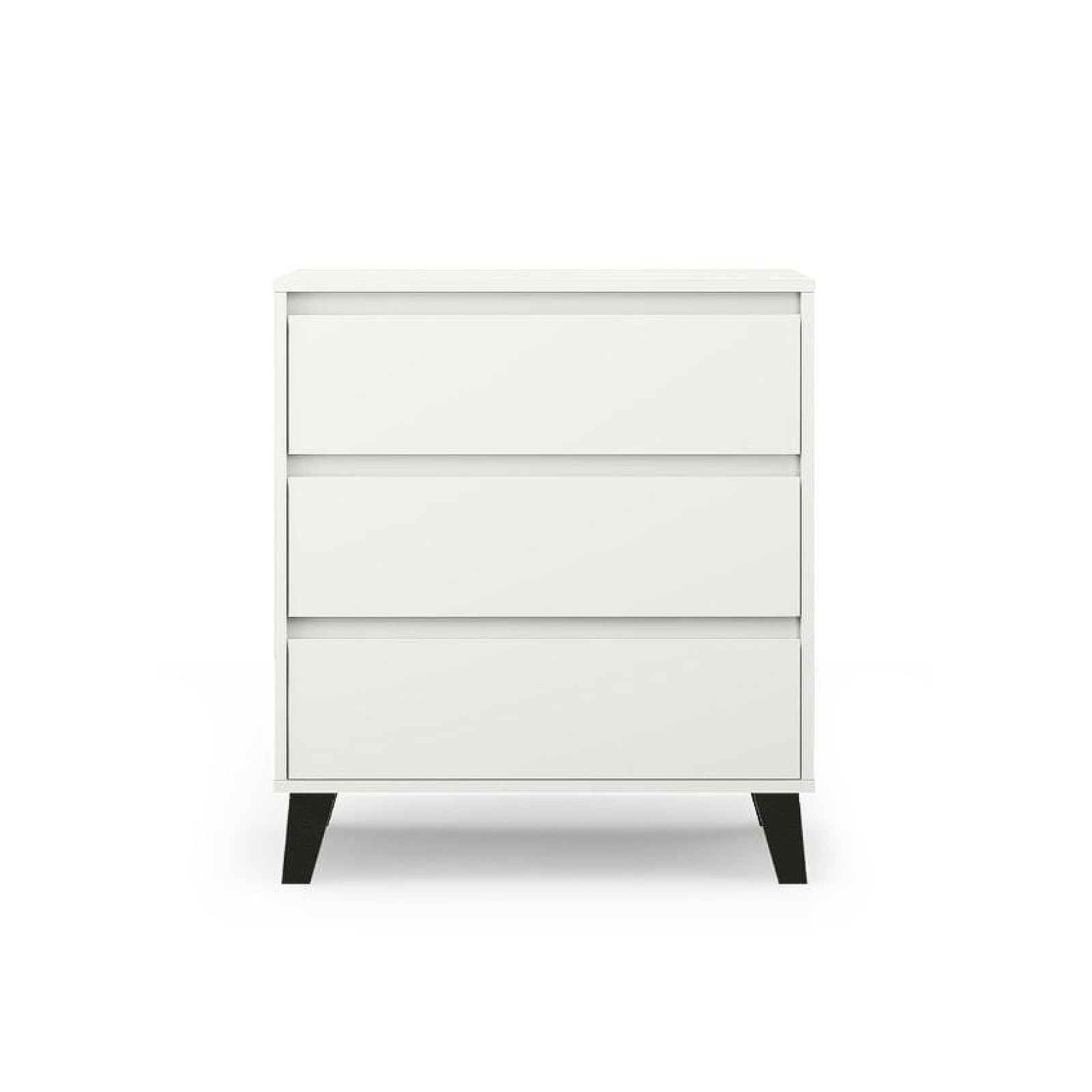 Comode - Comoda BORG, 3 sertare, alb, 70x38,8x78,4 cm