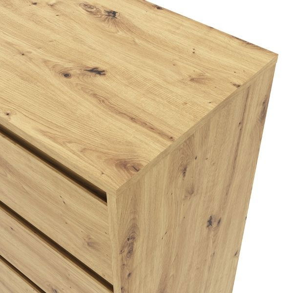 Comode - Comoda BORG, 3 sertare, stejar artisan, 70x38,8x78,4 cm