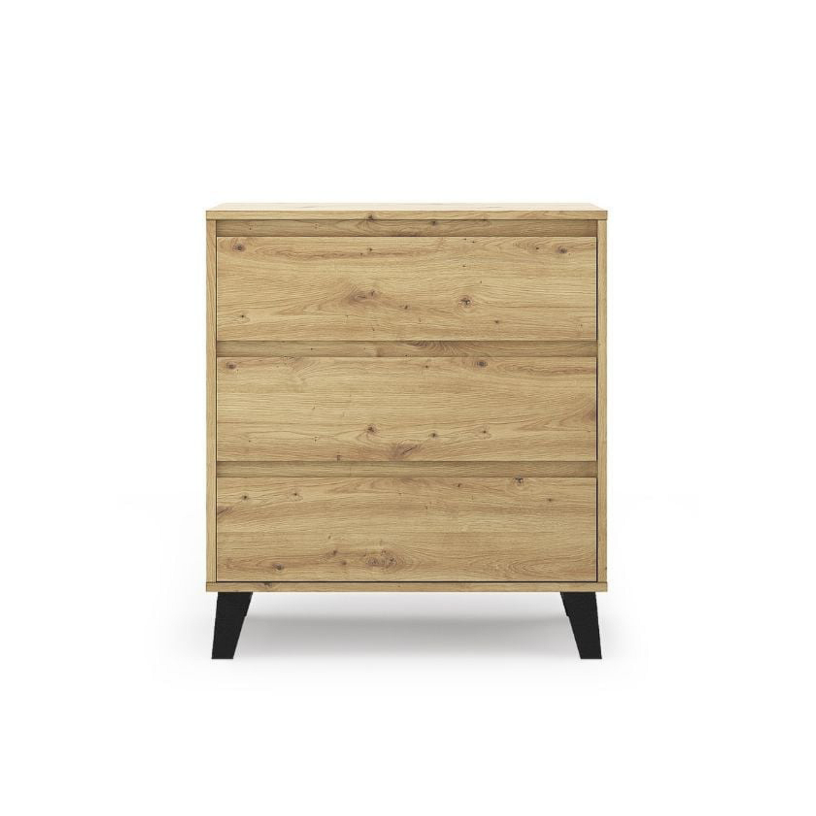 Comode - Comoda BORG, 3 sertare, stejar artisan, 70x38,8x78,4 cm