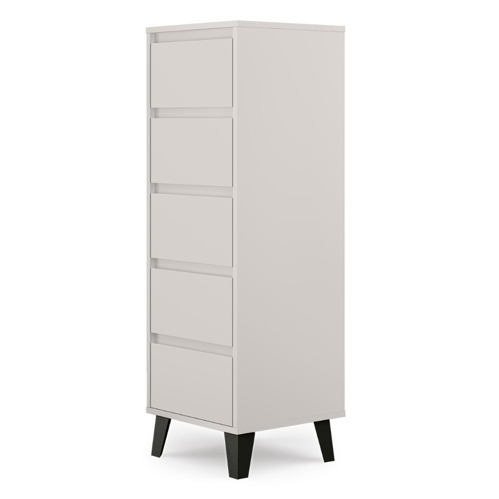 Colectia BORG - Comoda BORG, 5 sertare, casmir, 40x38,8x120,4 cm