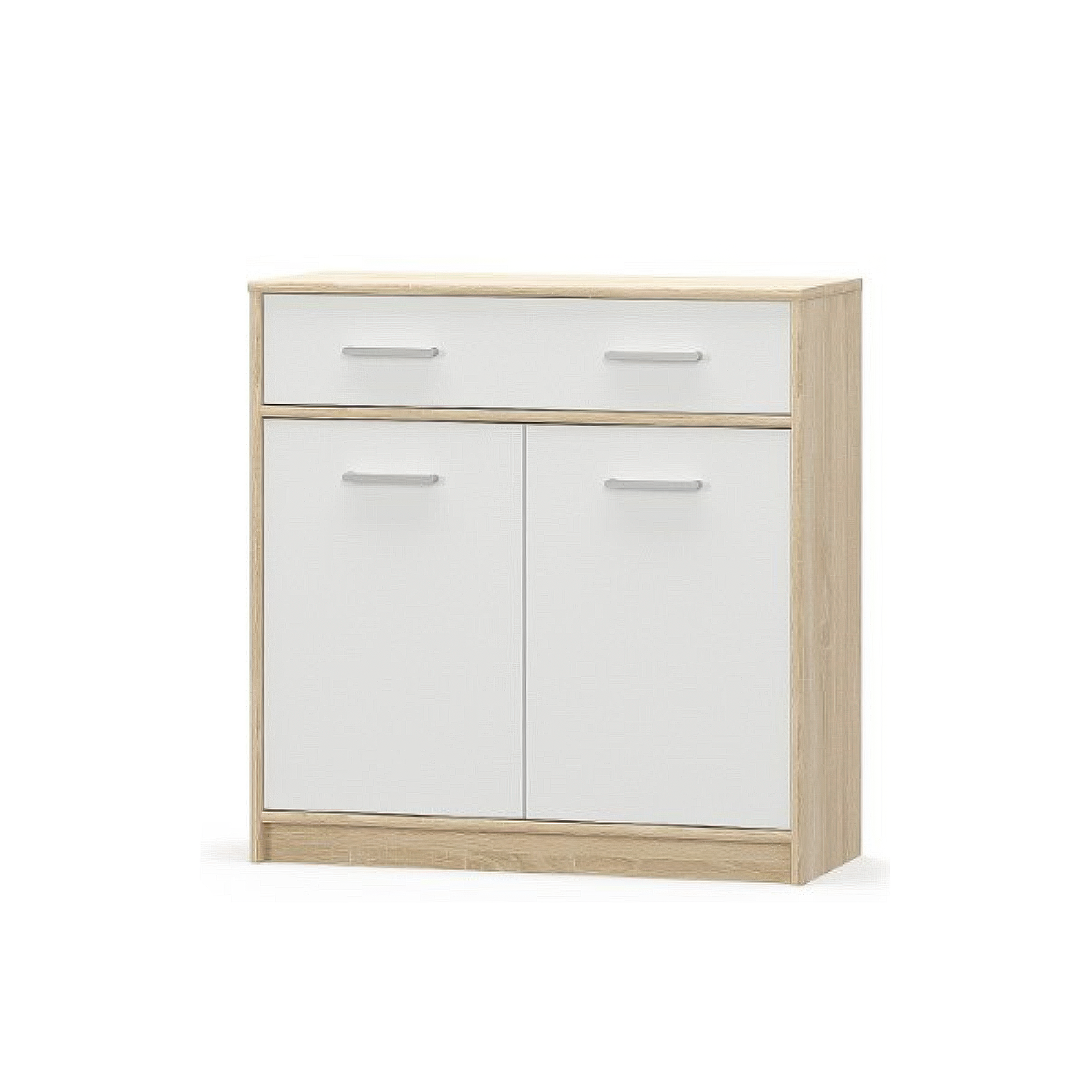 Colectia TIPS - Comoda TIPS, 2 usi, 1 sertar, stejar sonoma + alb, 83,4x34,3x85,5 cm