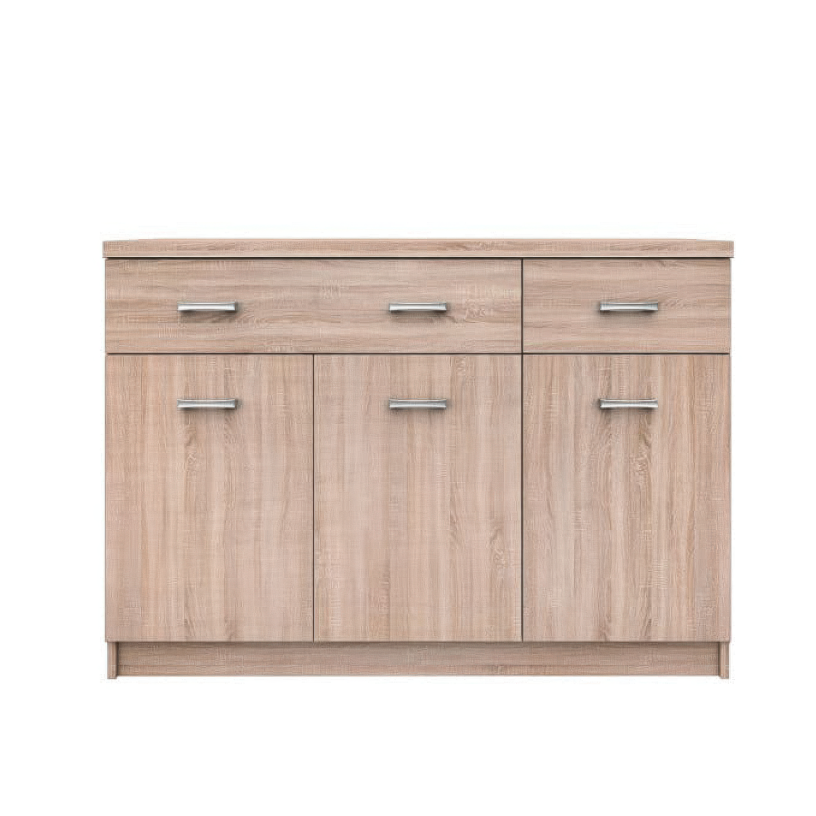Colectii - Comoda TOP MIX, 3 usi, 2 sertare, stejar sonoma, 120x33x85 cm