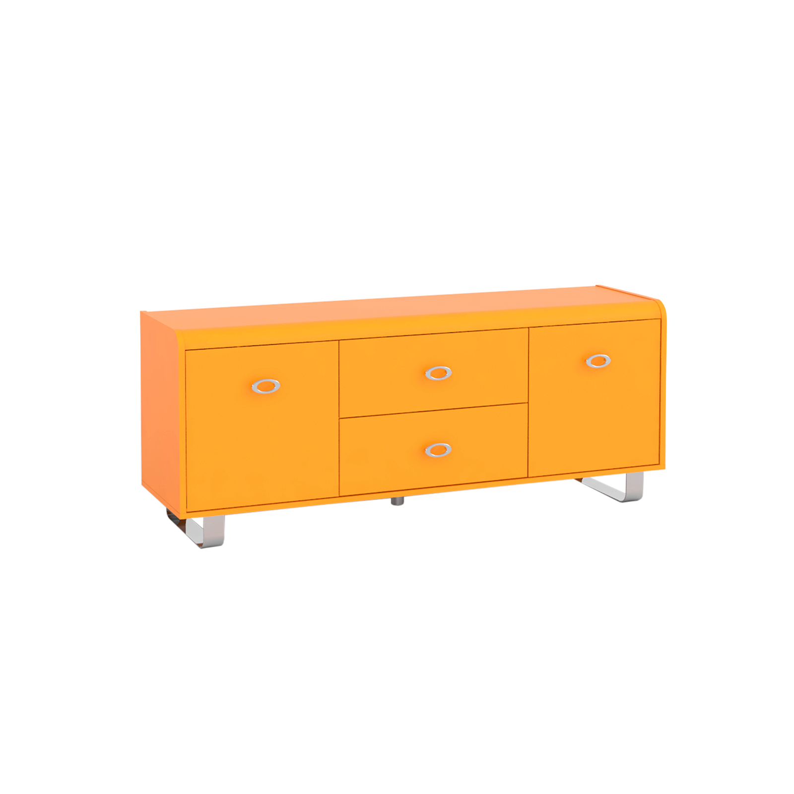Comode - Comoda TV GIPSY GRQT132-U37, 2 usi, 2 sertare, orange, 153x41,5x62 cm - ExpoMob