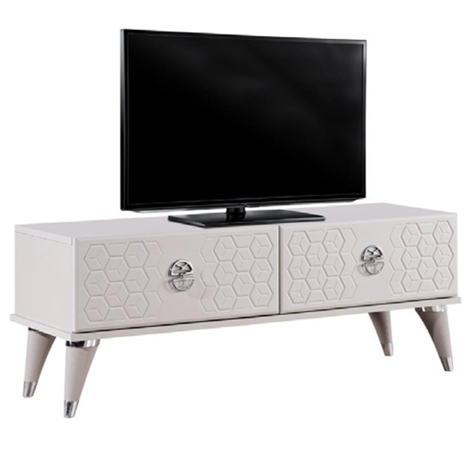 Comode - Comoda TV YKT-4034, cu sertare, bej, 120x36x38 cm - ExpoMob