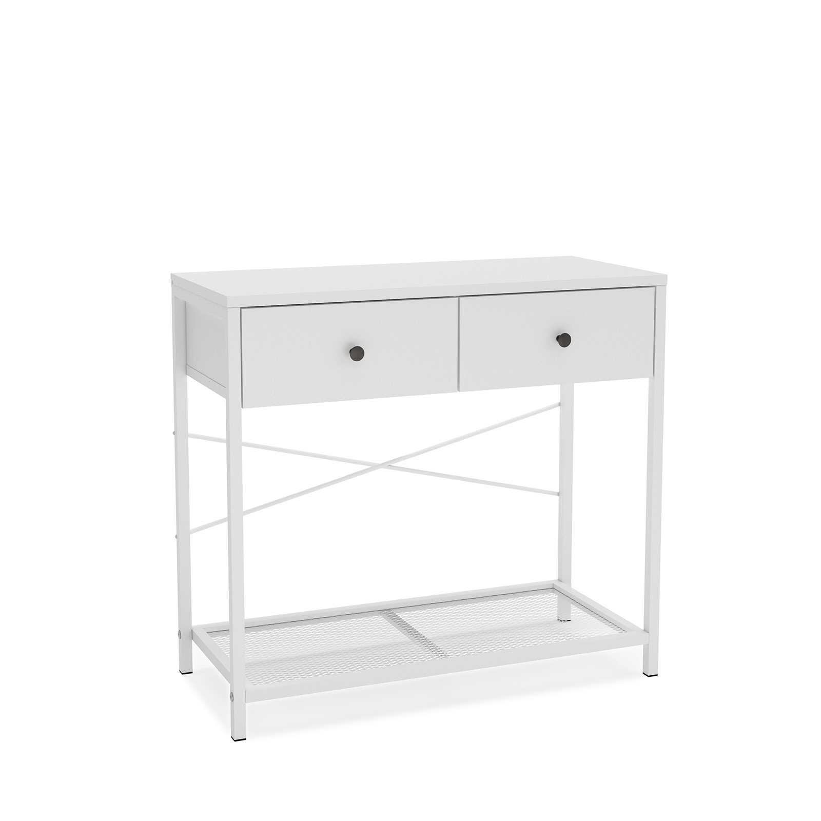 Comode - Consola Lenon, 2 sertare + spatiu pentru depozitare, 80x35,7x73 cm - ExpoMob