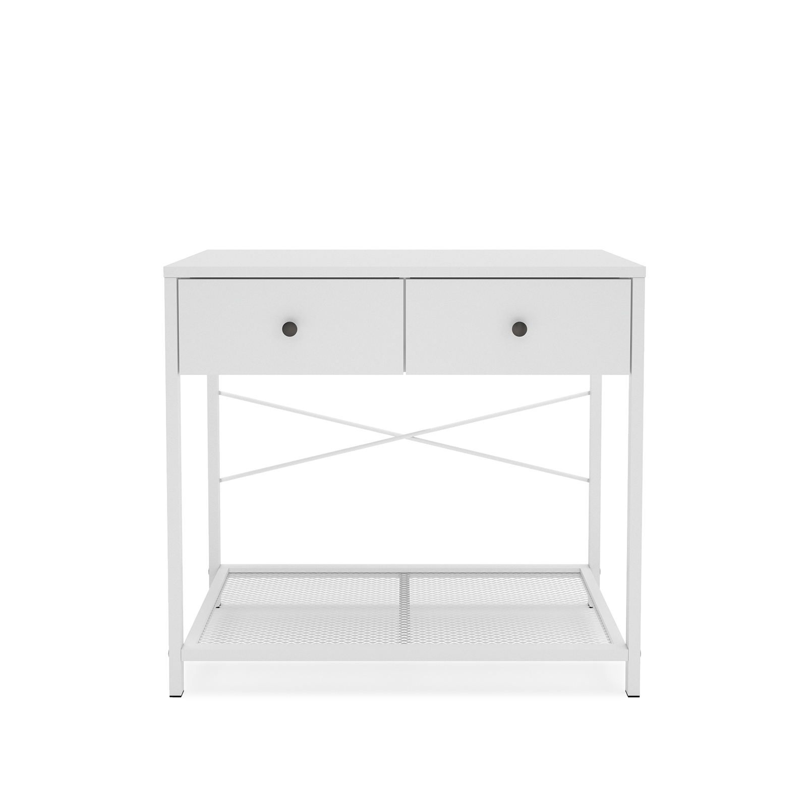 Comode - Consola Lenon, 2 sertare + spatiu pentru depozitare, 80x35,7x73 cm - ExpoMob