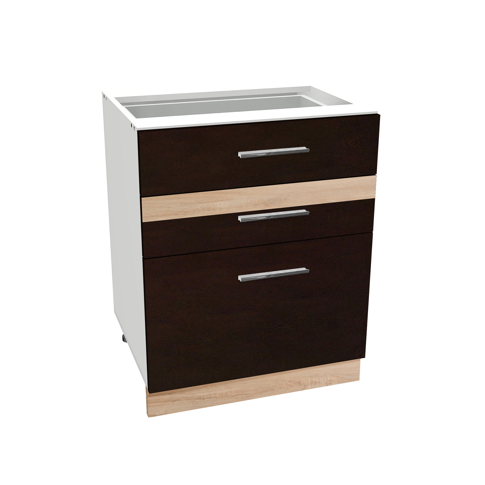 Promo - Corp inferior 60 YANA, 3 sertare, corp alb, 60x50x77 cm - ExpoMob