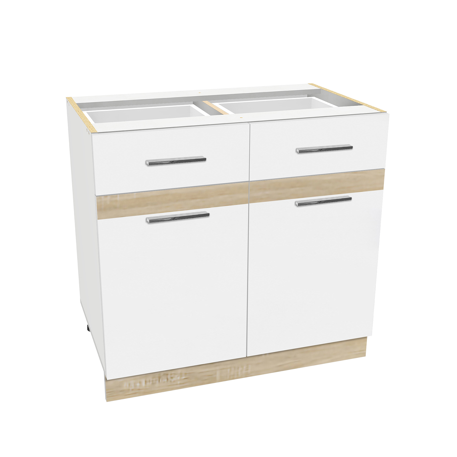 Promo - Corp inferior 80 YANA, 2 usi, corp alb, 80x50x77 cm - ExpoMob