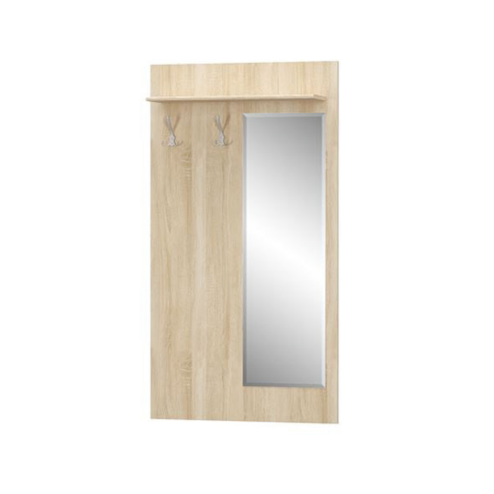Colectia TIPS - Cuier cu oglinda TIPS, stejar sonoma, 83,2x21,6x153 cm