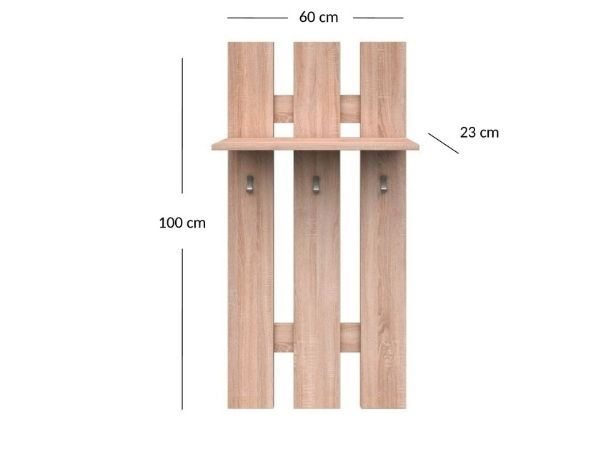Colectia TOP MIX - Cuier suspendat TOP MIX 60, stejar sonoma, 60x23x100 cm