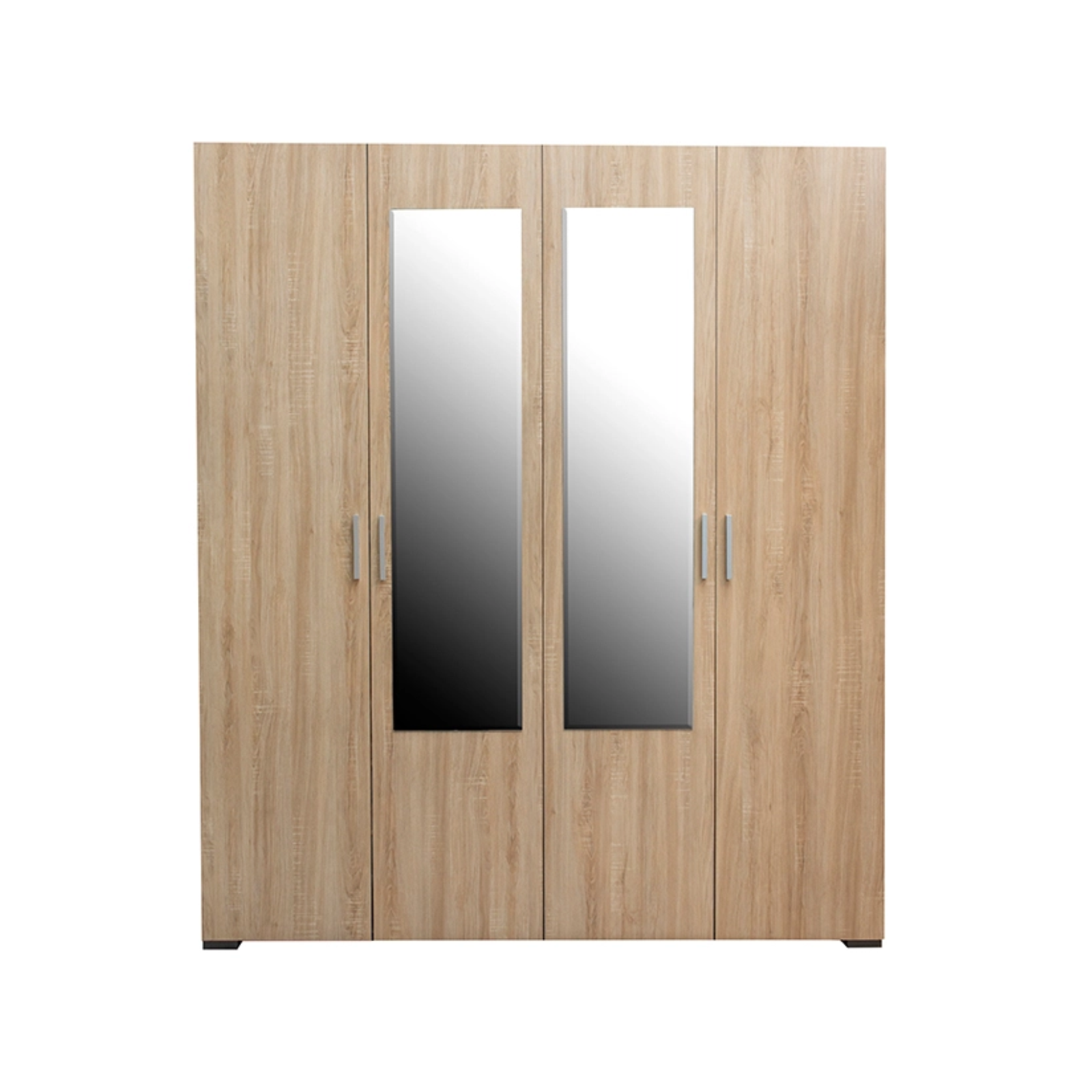 Colectia Corinne - Dulap CORINNE, oglinzi, 4 usi, 4 rafturi, bara de haine, 160x50x188 cm - ExpoMob