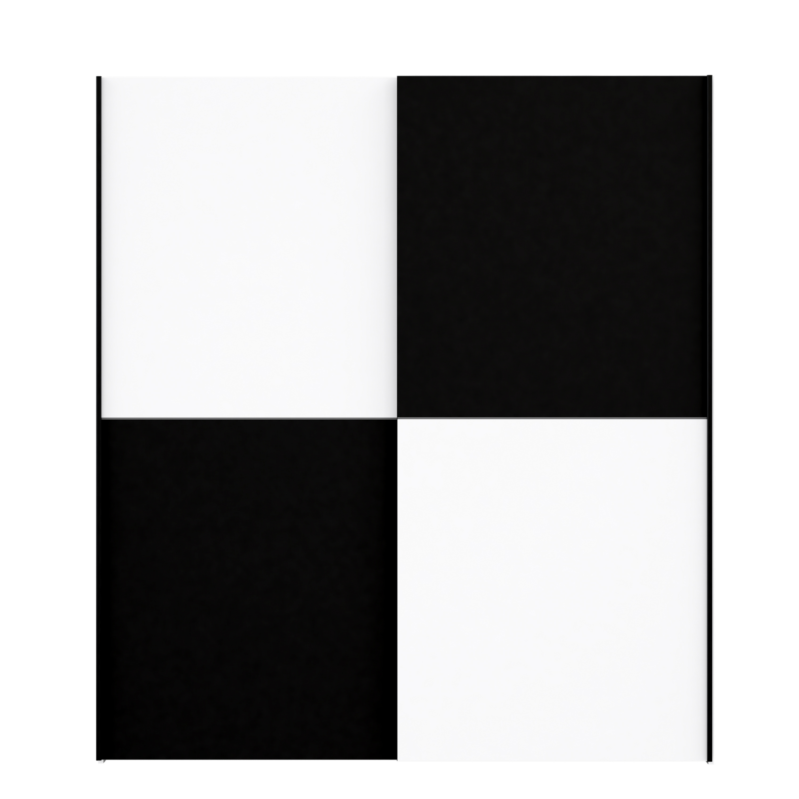 Dulapuri cu usi glisante - Dulap W3NS822X1-C910, usi glisante, alb + negru, 190.5x61.2x170.3 cm - ExpoMob
