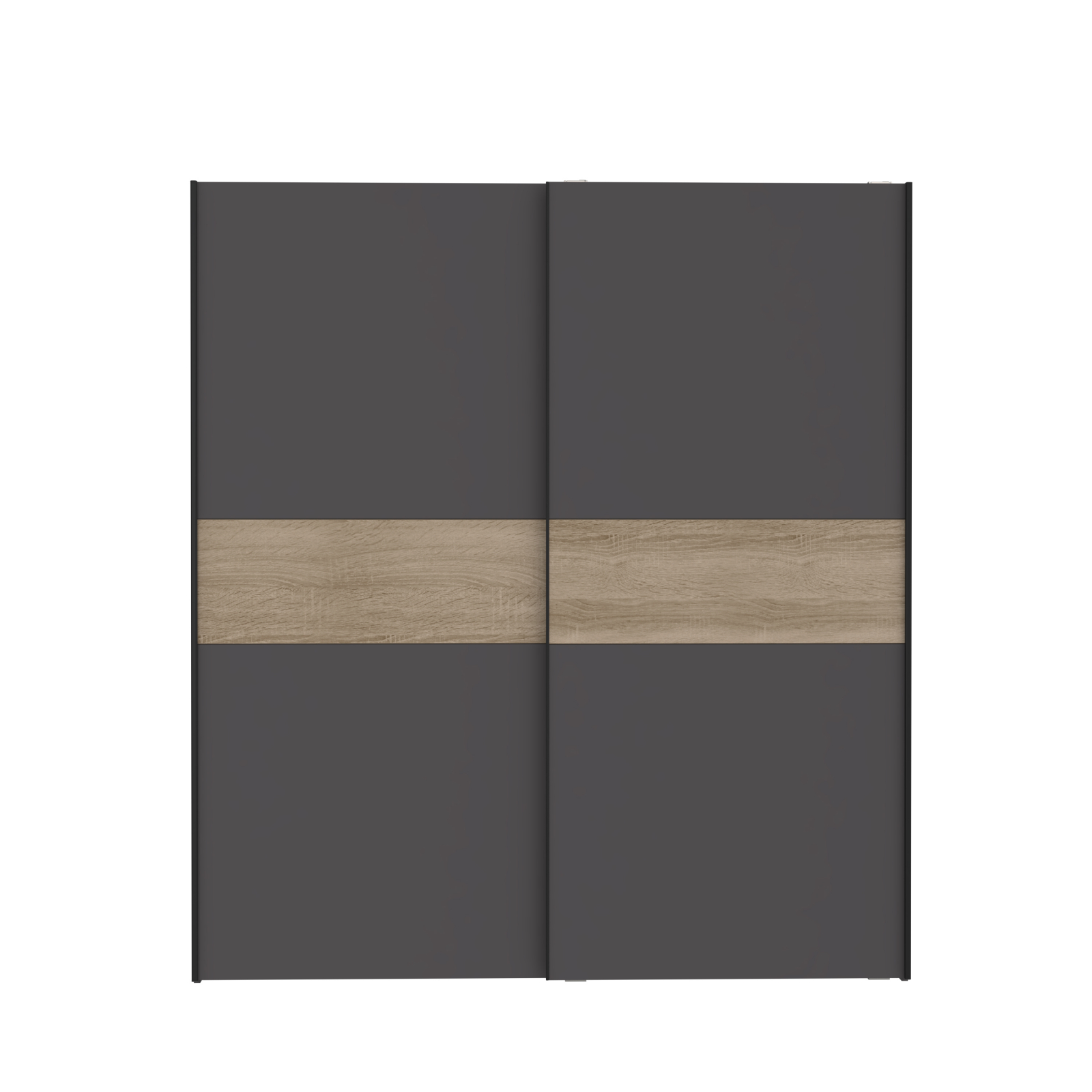 Dulapuri cu usi glisante - Dulap W3NS823E5-M272, usi glisante, gri + sonoma deschis, 190.5x61.2x170.3 cm - ExpoMob