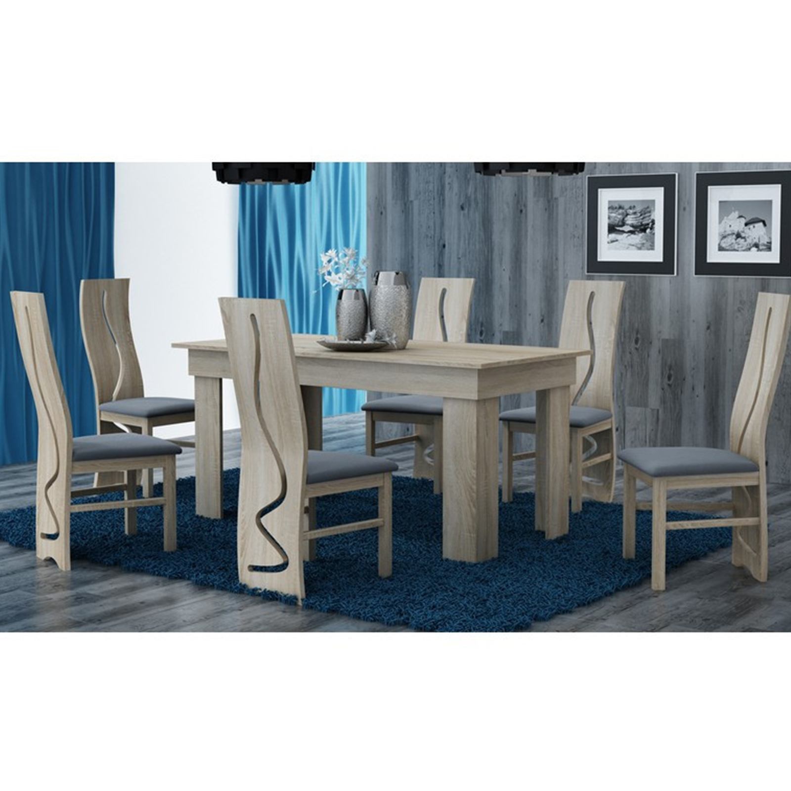 Mese Dining - Masa MONTILLA, 8 persoane, 160x80x75 cm - Expomob