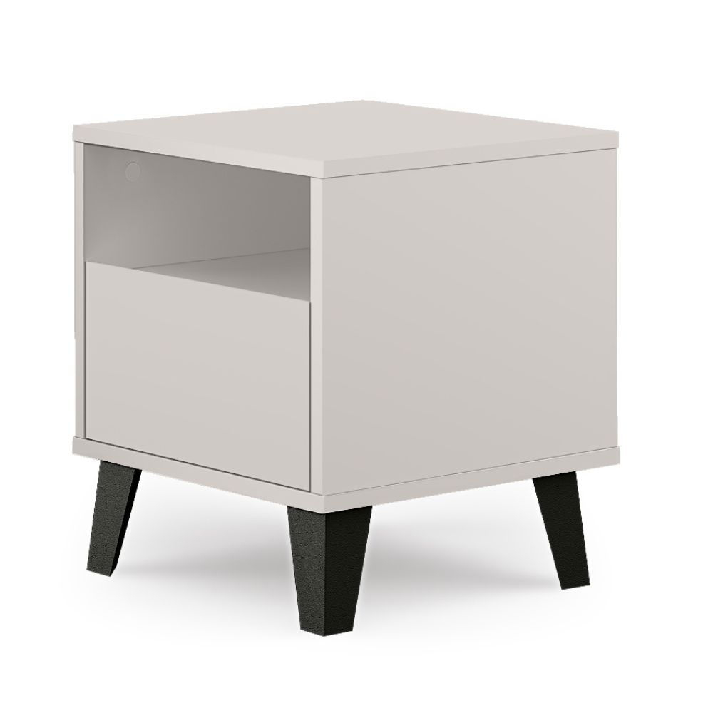 Colectia BORG - Noptiera BORG, 1 sertar, casmir, 40x38,8x45,6 cm