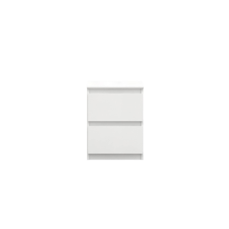 Noptiere - Noptiera CHLK12-C87 cu 2 sertare, alb, 49.3x34.2x41.8 cm - ExpoMob