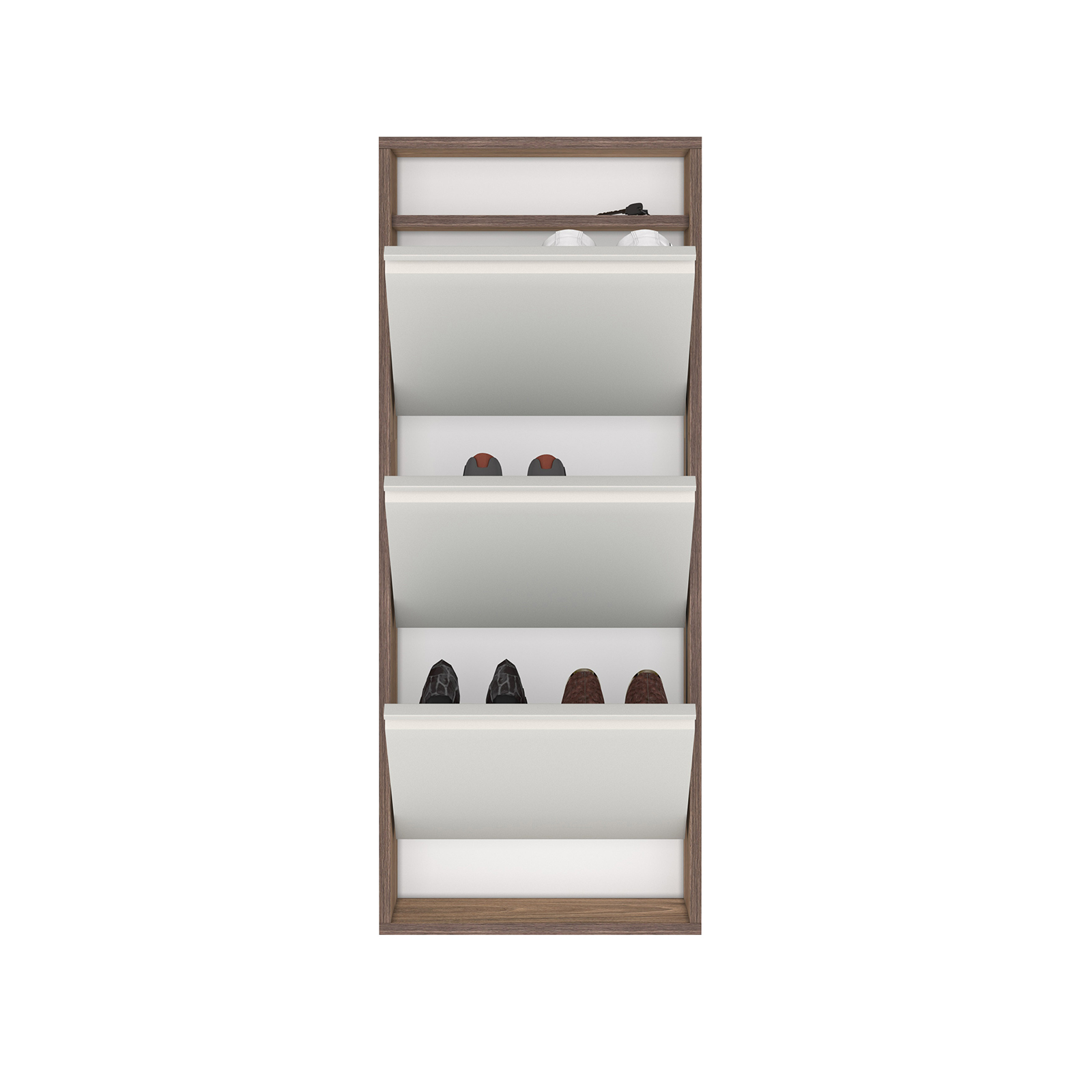 Pantofare - Pantofar HIDE, cu 3 rafturi, 50x15x124 cm - ExpoMob