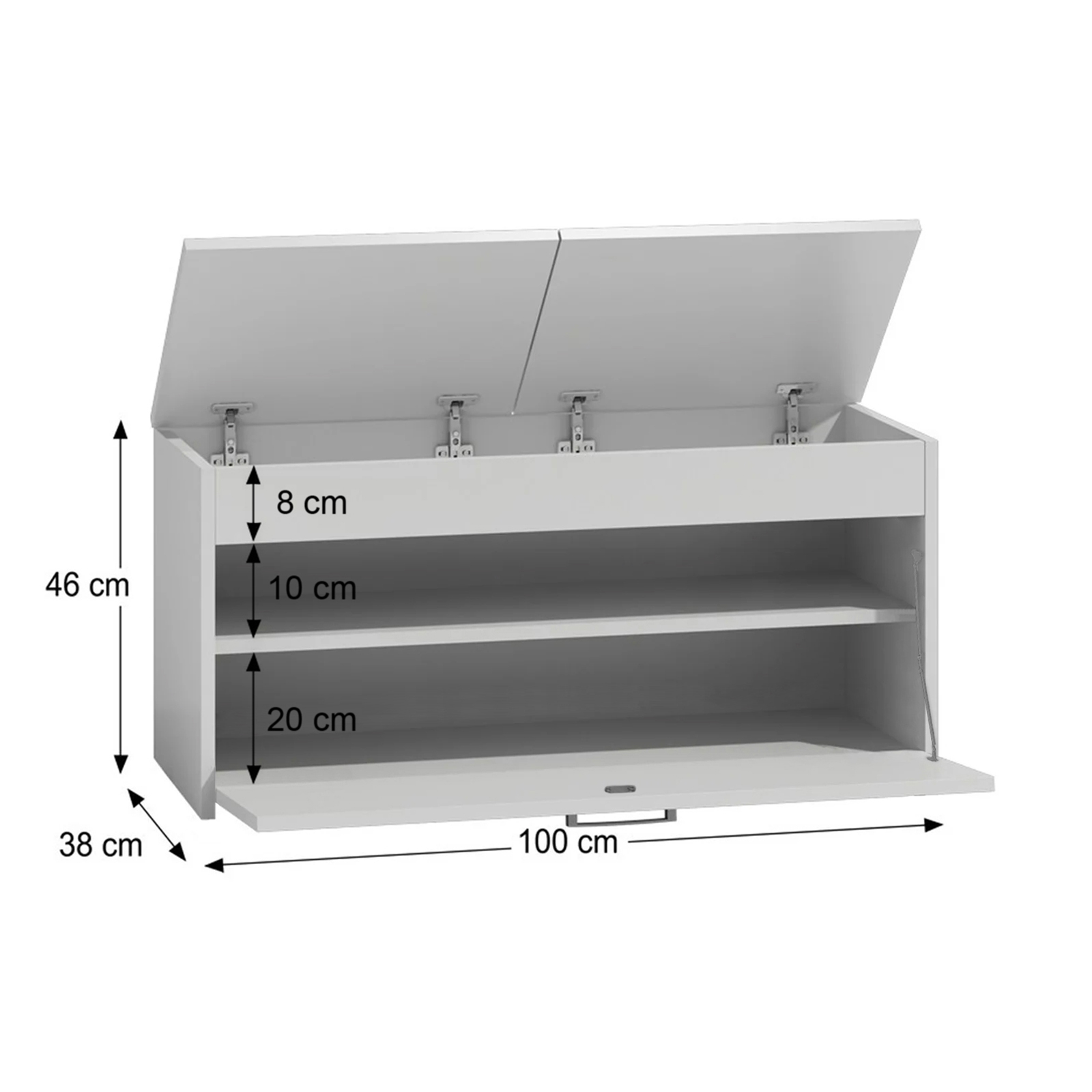 Pantofare - Pantofar LORCA, 3 rafturi, 100x38x46 cm - ExpoMob