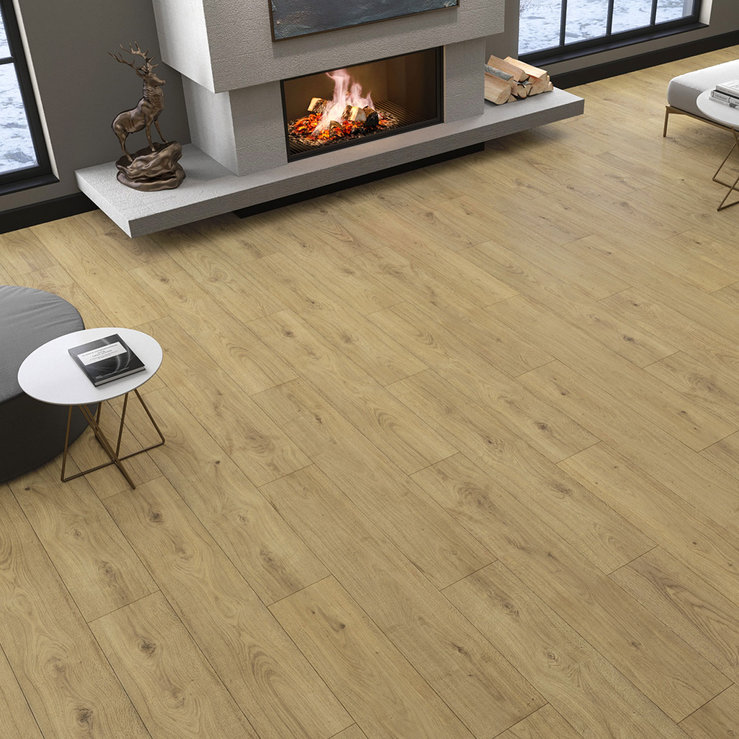 Parchet - Parchet laminat AR LARGE TOSKANA 8MM AC4, 2.3763 mp / cutie, beige - ExpoMob
