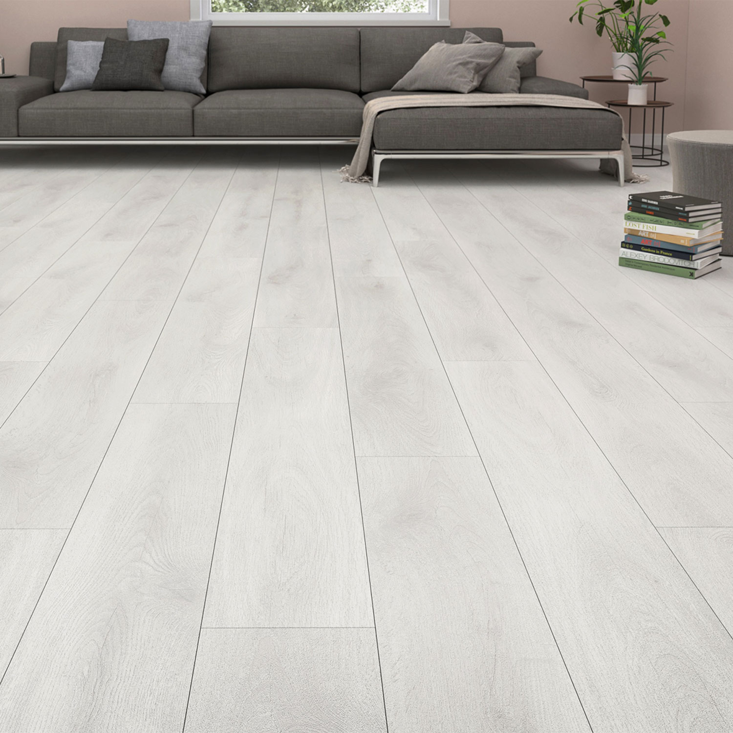 Parchet - Parchet laminat AR SLIM NAPOLI 8MM AC4, 2.1942 mp / cutie, alb - ExpoMob