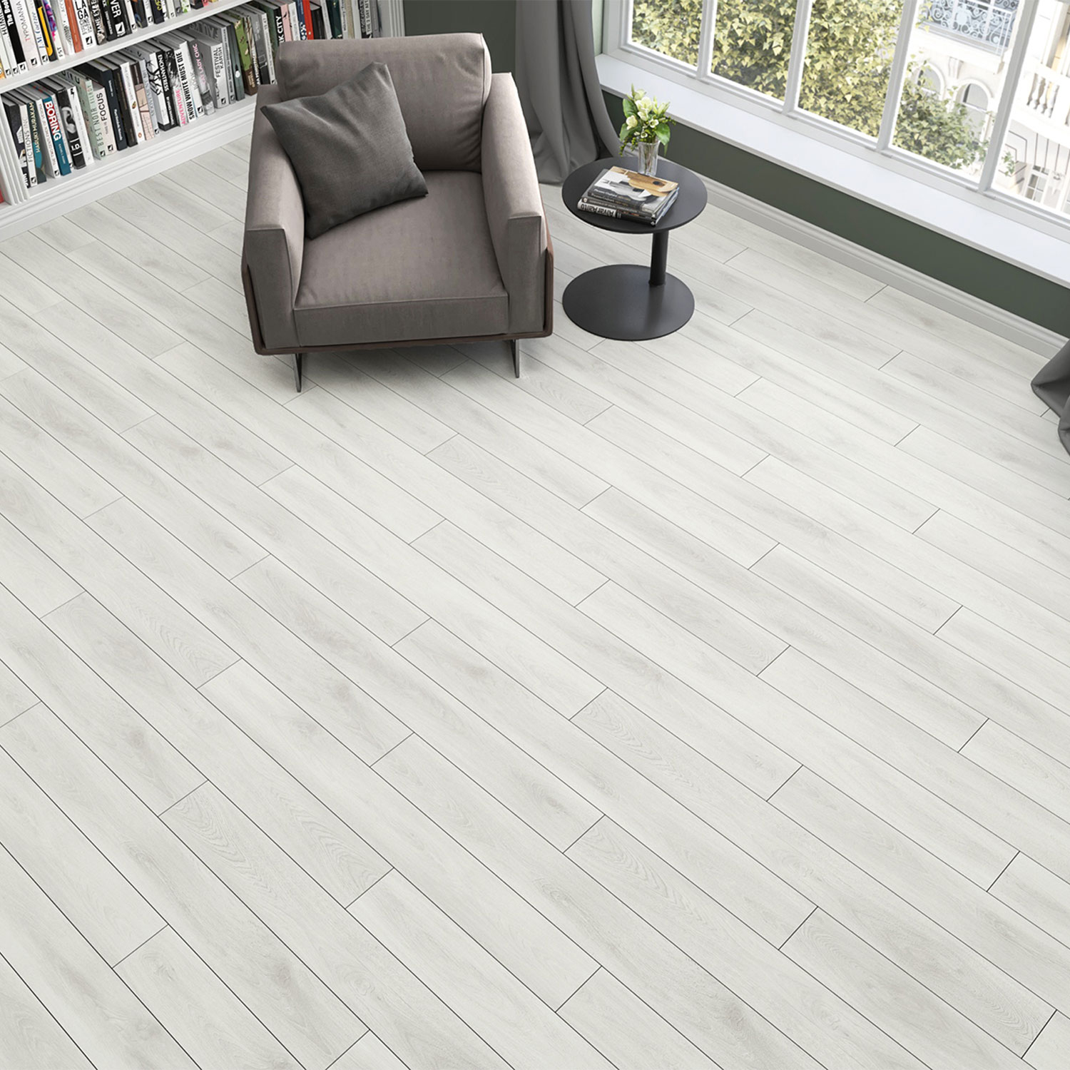 Parchet - Parchet laminat AR SLIM NAPOLI 8MM AC4, 2.1942 mp / cutie, alb - ExpoMob