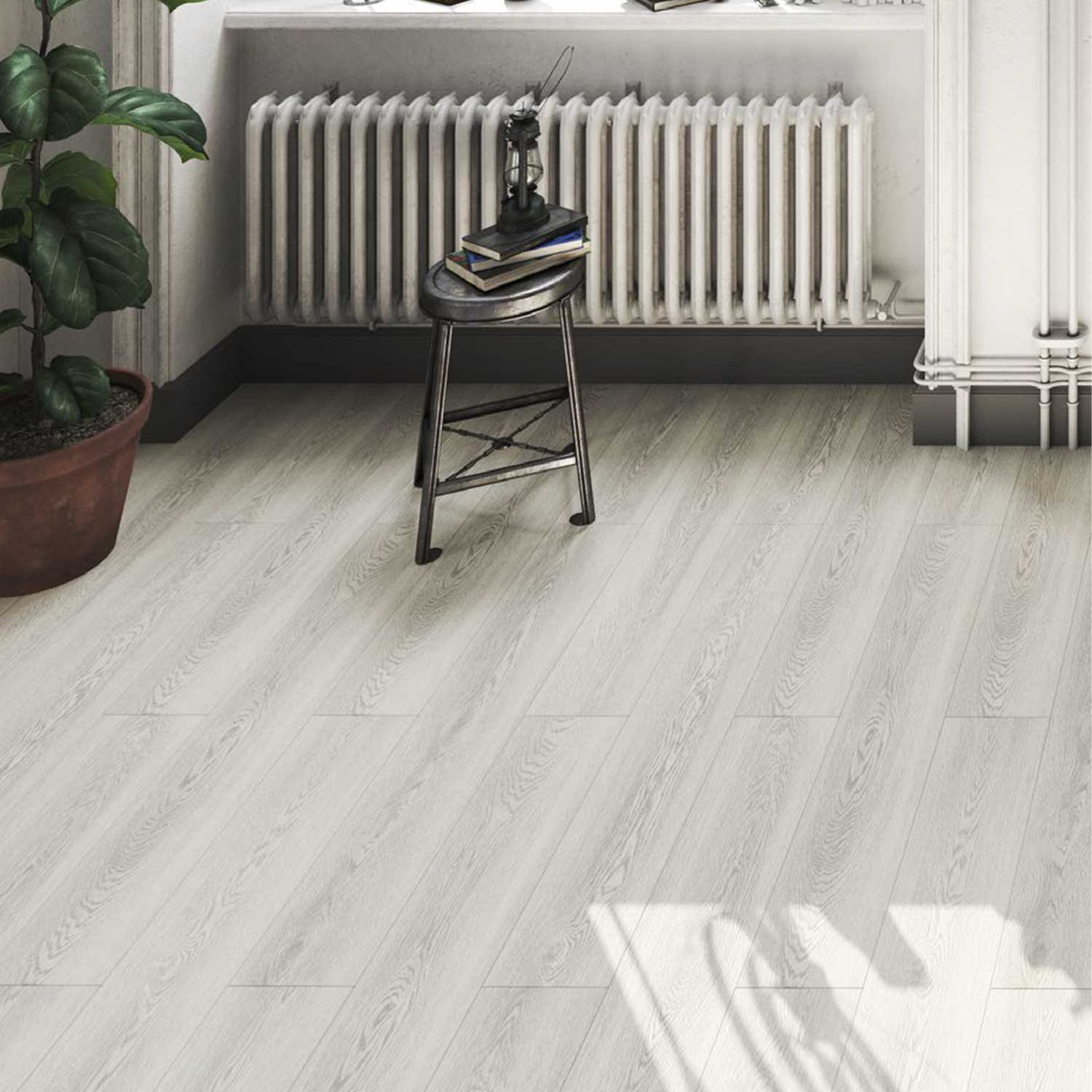 Amenajari Interioare - Parchet laminat NL SALDA OAK 8MM AC4 CL32, 1.8336 mp / cutie, gri - ExpoMob