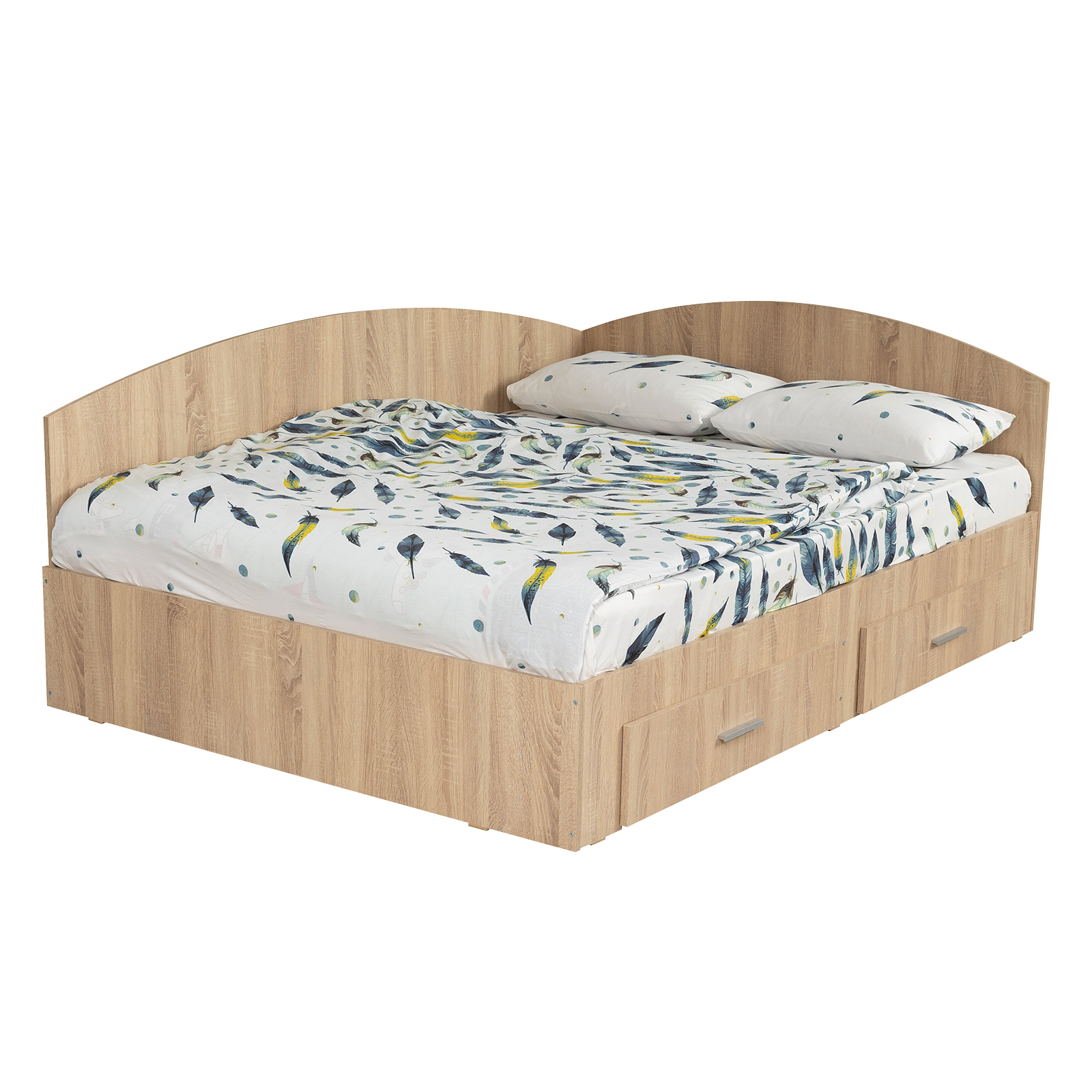 Paturi - Pat Colt Alma 180x200 cm, cu 2 sertare laterale pe role - ExpoMob