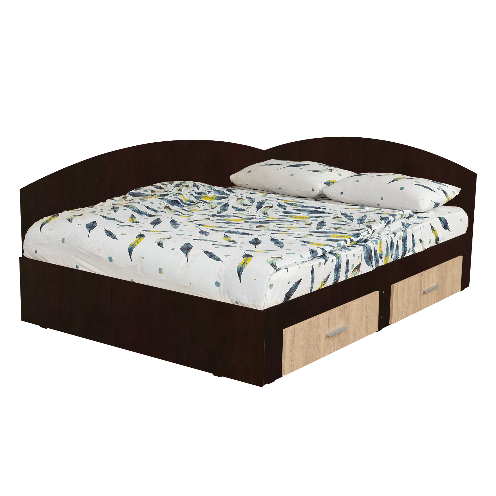 Paturi - Pat Colt Alma 160x200 cm, cu 2 sertare laterale pe role - ExpoMob