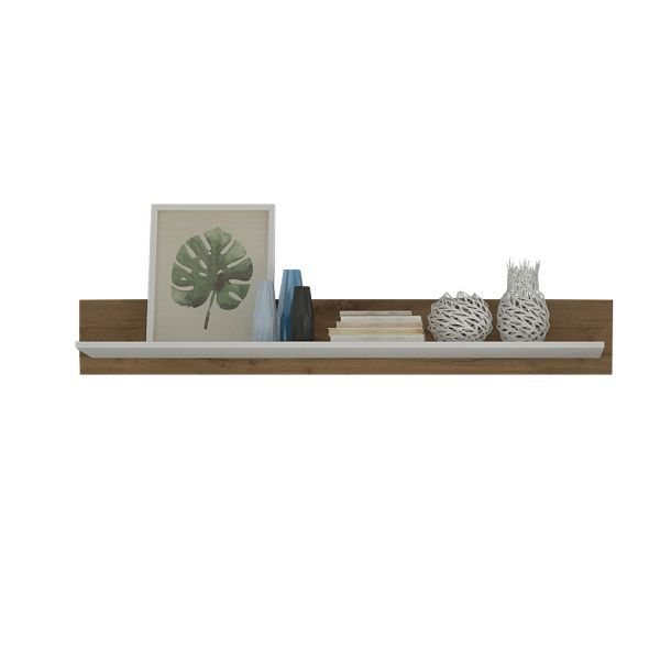 Colectia VIGO - Raft suspendat VIGO, alb + stejar wotan, 150x20x21 cm