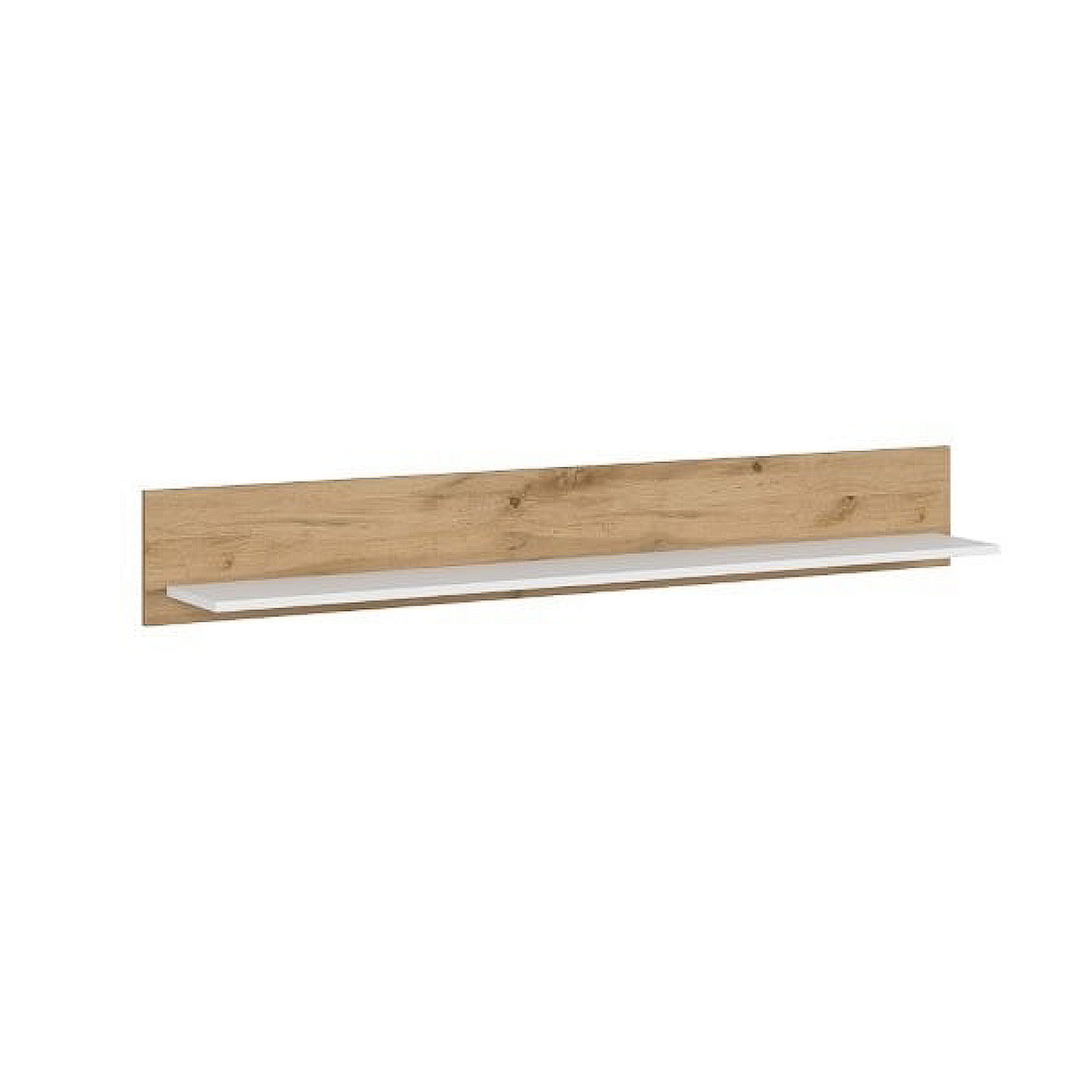 Colectia VIGO - Raft suspendat VIGO, alb + stejar wotan, 150x20x21 cm