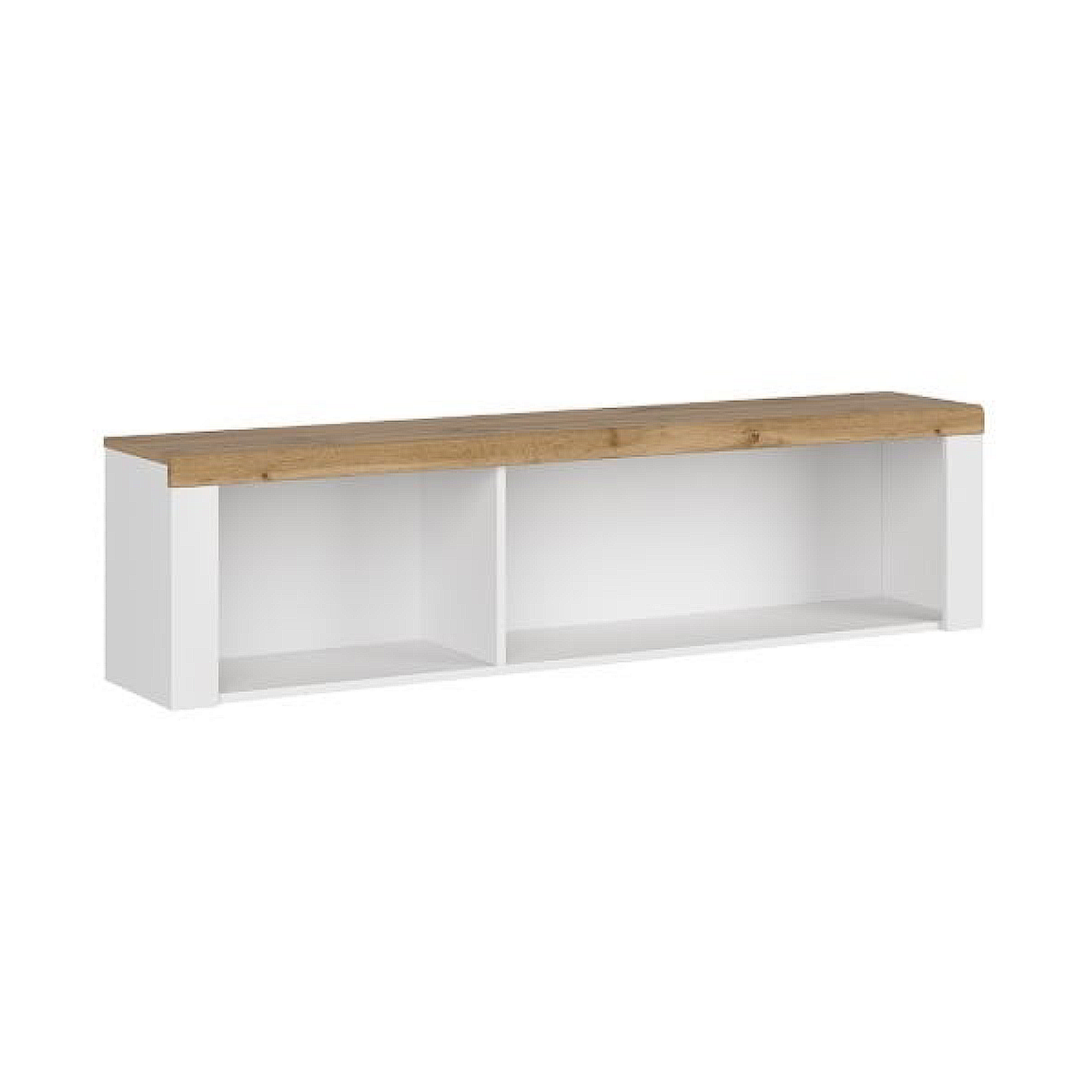 Colectia VIGO - Raft suspendat VIGO, alb + stejar wotan, 156x32x40 cm