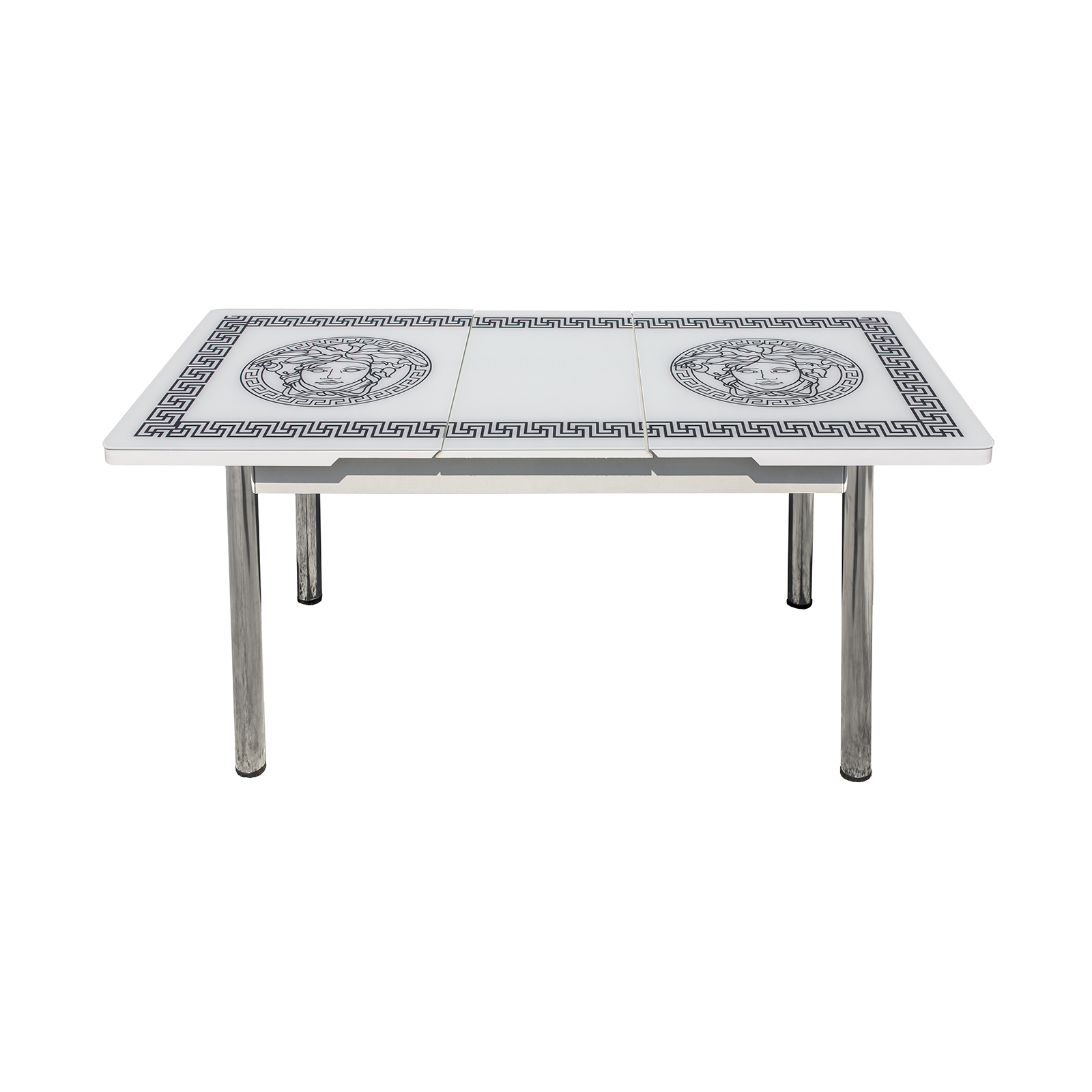Mese si Scaune - Set Lara, masa extensibila cu 6 scaune print, 130/165x80x79 cm - ExpoMob