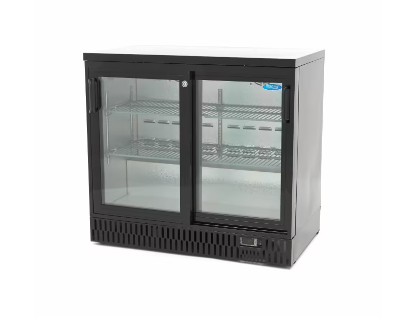 Vitrina frigorifica pentru bar cu 2 usi glisante, 227 litri [1]