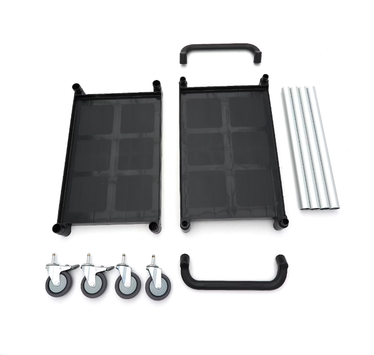 Carucior de servire din plastic cu 2 rafturi, 86.5x42.5x93 cm [6]