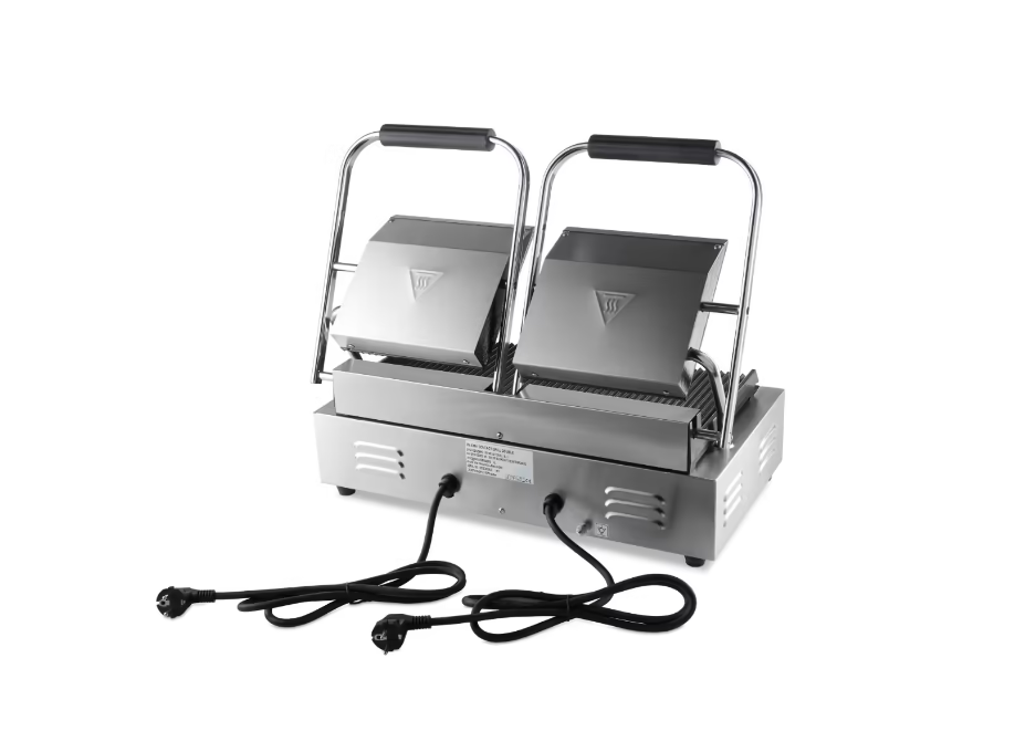 Grill electric dublu panini striat 20 cm, 1800W [7]