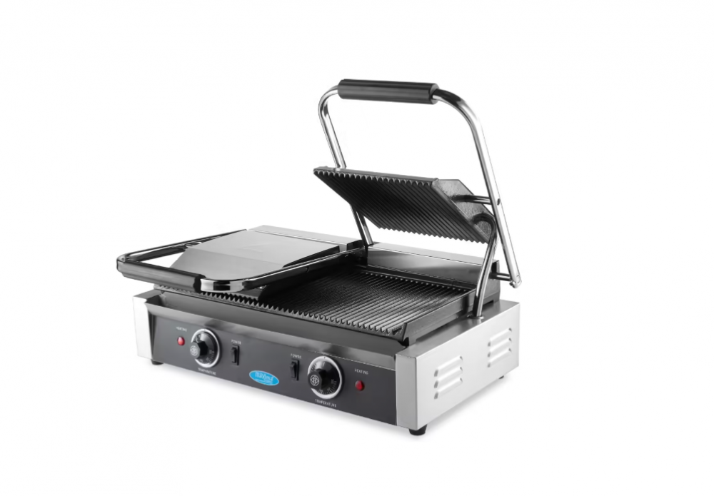 Grill electric dublu panini striat 20 cm, 1800W [5]