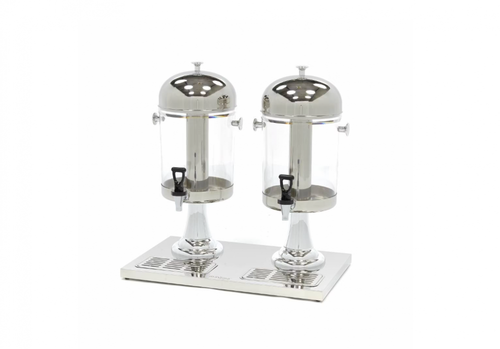 Dozator de bauturi din inox cu tub de racire, capacitate 2x8 litri [7]