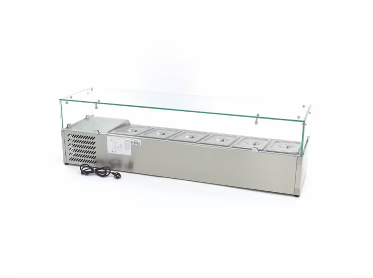 Vitrina frigorifica de sticla 6 x GN 1/3 150x44 cm [4]