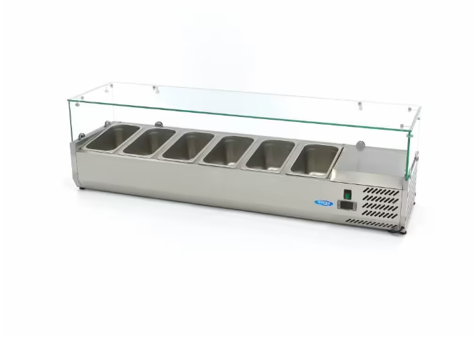 Vitrina frigorifica de sticla 6 x GN 1/3 150x44 cm [3]
