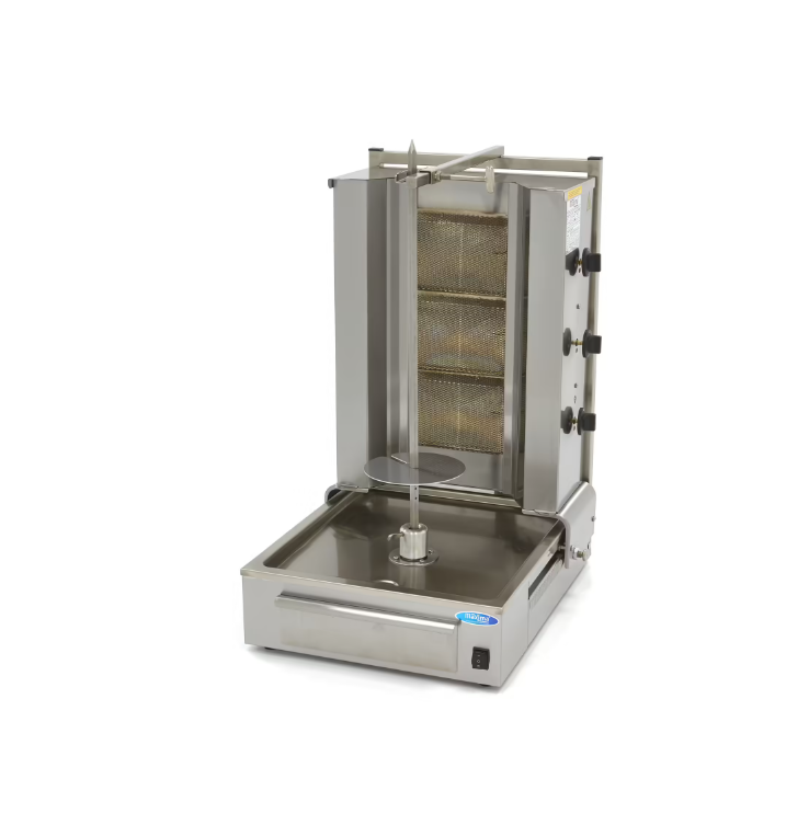 Aparat de kebab/shaorma pe gaz cu 3 arzatoare, 40 kg de carne [1]