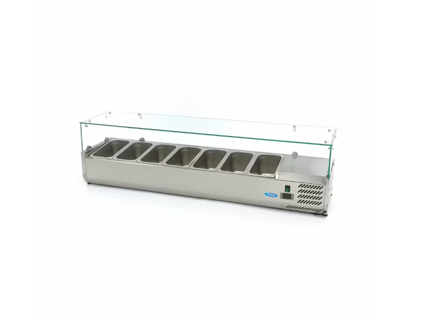 Vitrina frigorifica de sticla 7 x GN 1/3 160x44 cm [3]