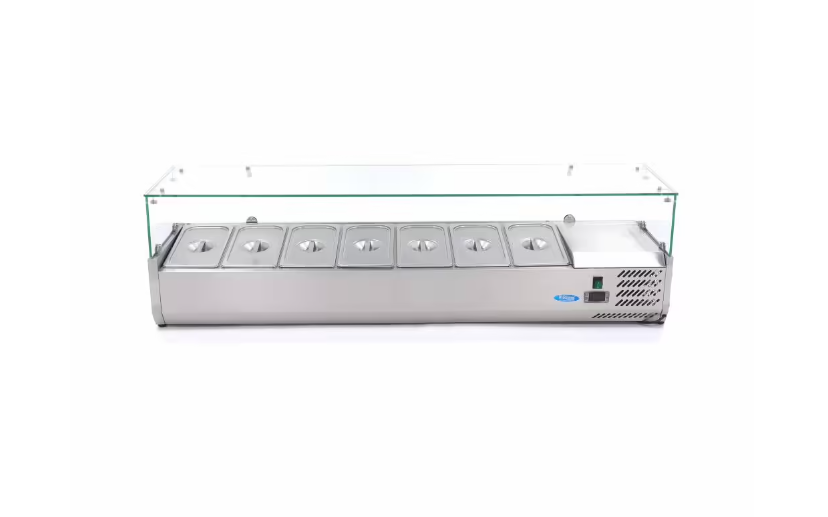 Vitrina frigorifica de sticla 7 x GN 1/3 160x44 cm [6]