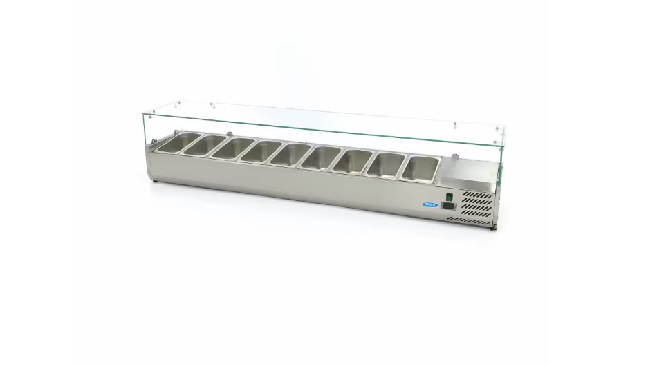 Vitrina frigorifica de sticla 9 x GN 1/3 200x44 cm [3]