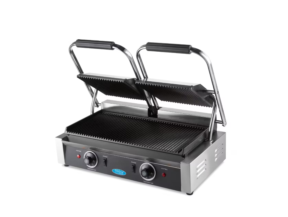 Grill electric dublu panini striat 20 cm, 1800W [1]