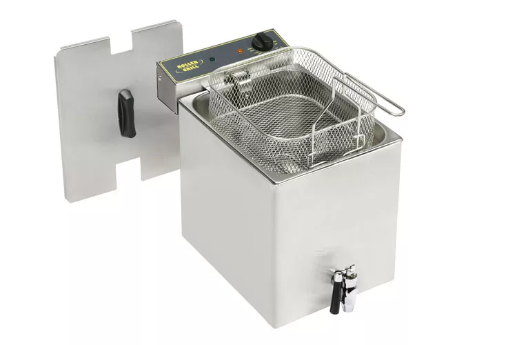 Friteuza electrica profesionala cu 1 cos si robinet de scurgere, 8 litri [1]