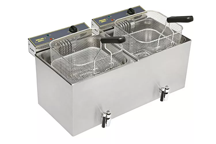 Friteuza electrica cu 2 cosuri si robinet de scurgere, 12 litri [1]