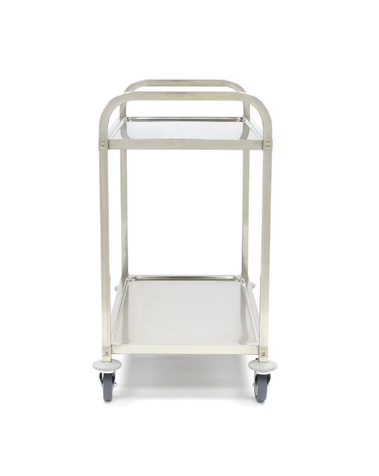 Carucior de servire din inox cu 2 rafturi, 94x51x95 cm [3]