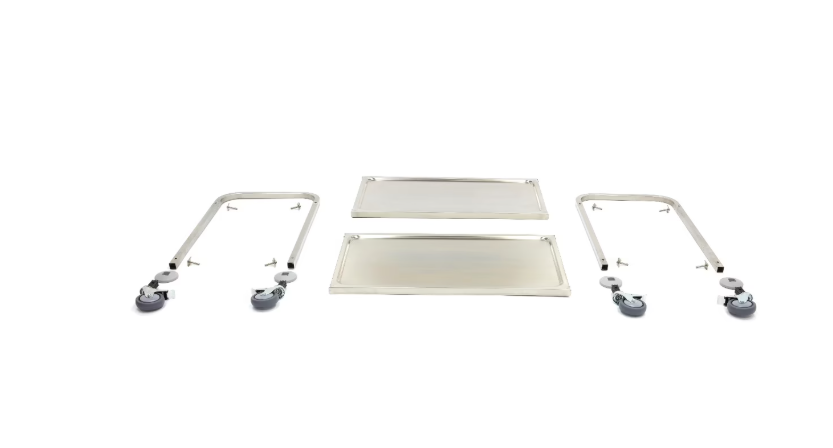 Carucior de servire din inox cu 2 rafturi, 94x51x95 cm [4]