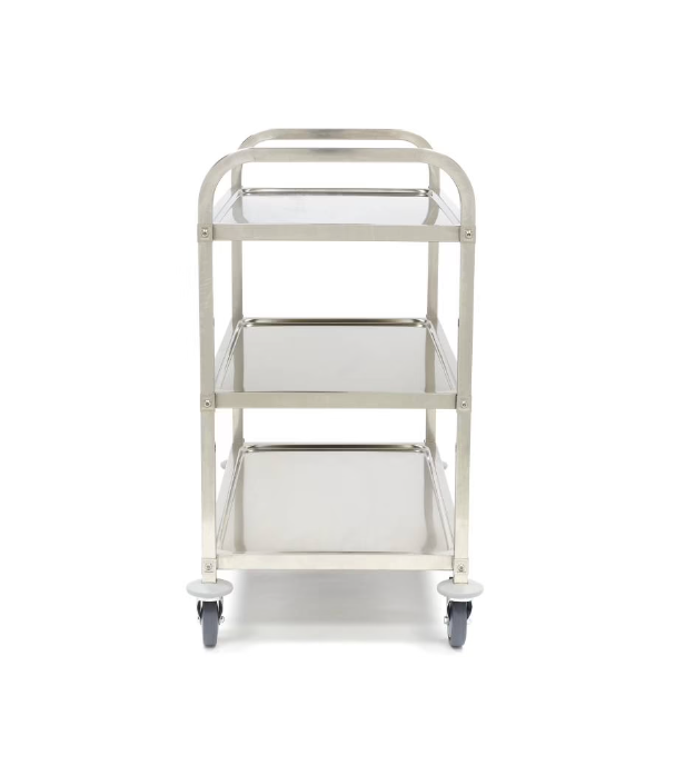 Carucior de servire din inox cu 3 rafturi, 94x51x95 cm [3]