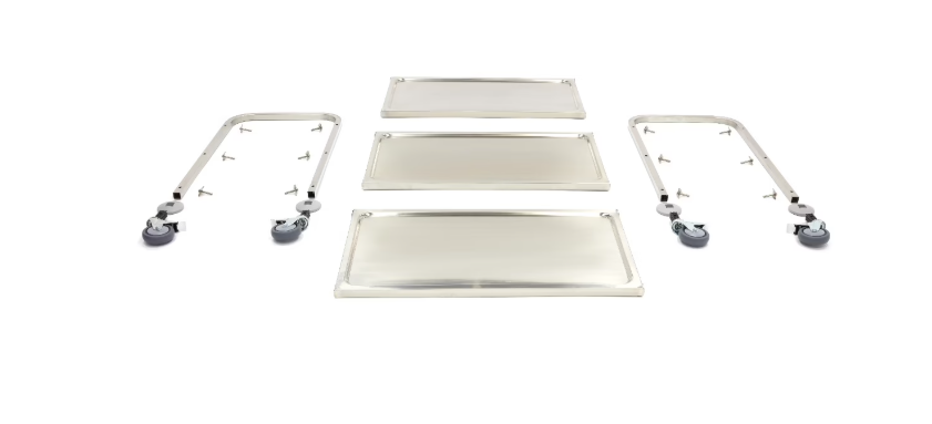 Carucior de servire din inox cu 3 rafturi, 94x51x95 cm [4]
